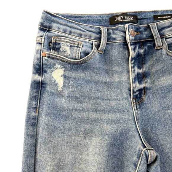 Judy Blue Destroyed Boyfriend Jean‎ - JB88196 Size 7/28 7 Soft Cotton High Rise - Picture 2 of 11